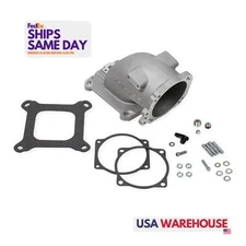 Holley 300-240, One Natural Aluminum Efi Throttle Body Intake Elbow W/4150 Flang