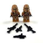 2x LEGO Star Wars Clone Airborne Trooper Geonosis Camo, Smirk Minifigure; sw0605