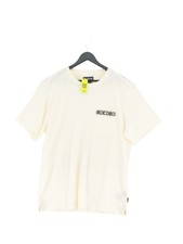 Barbour Men's T-Shirt XXL Cream 100% Cotton Basic New with tags