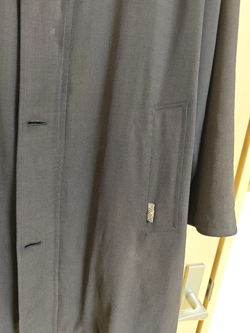 BURBERRY LONDON Men's Black Balenciaga Coat, Size L, Made in Japan thumbnail 13