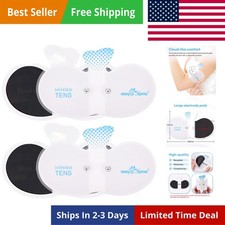 Adhesive Electrode Pads: 4-Pack, 6.5" x 3", Reusable - Upgraded Conductive Area
