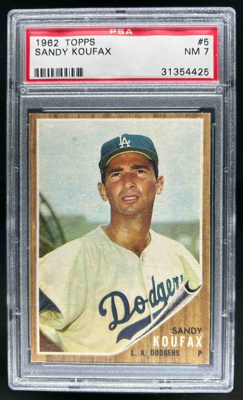 1962 Topps Sandy Koufax #5 Dodgers PSA 7