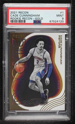 2021-22 Panini Recon Rookie Gold 5/10 Cade Cunningham #1 PSA 9 MINT RC 1q7