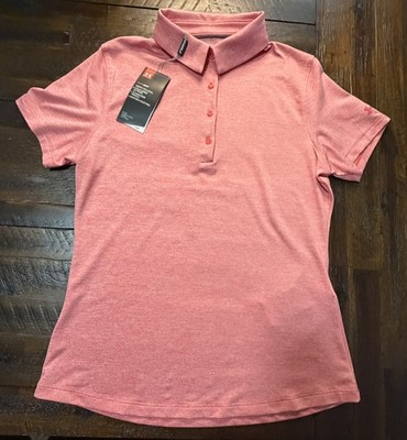 Under Armour Womens Fitted Short Sleeve Polo Golf Shirt Sz MD/M #0181
