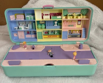 Polly Pocket Einkaufszentrum Spardose 1989 mintgrün Figuren Bluebird Vintage