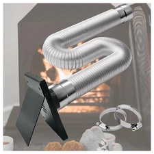 2 in Pellet Stove Vent Pipe Kit,Outside Fresh Air Intake Kit Black 
