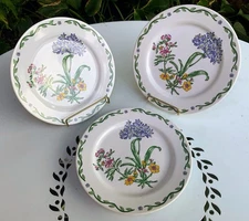 International Tableworks Terrace Blossoms Salad Plates 7-3/4” Set Of Three (3)