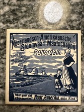 Holland America Line  Blue Delft Tile...Vintage..ss Rotterdam - (1980s - 2000s )