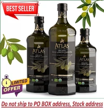 Atlas Organic Cold Pressed Moroccan Extra Virgin Olive Oil, Polyphenol Rich, NEW