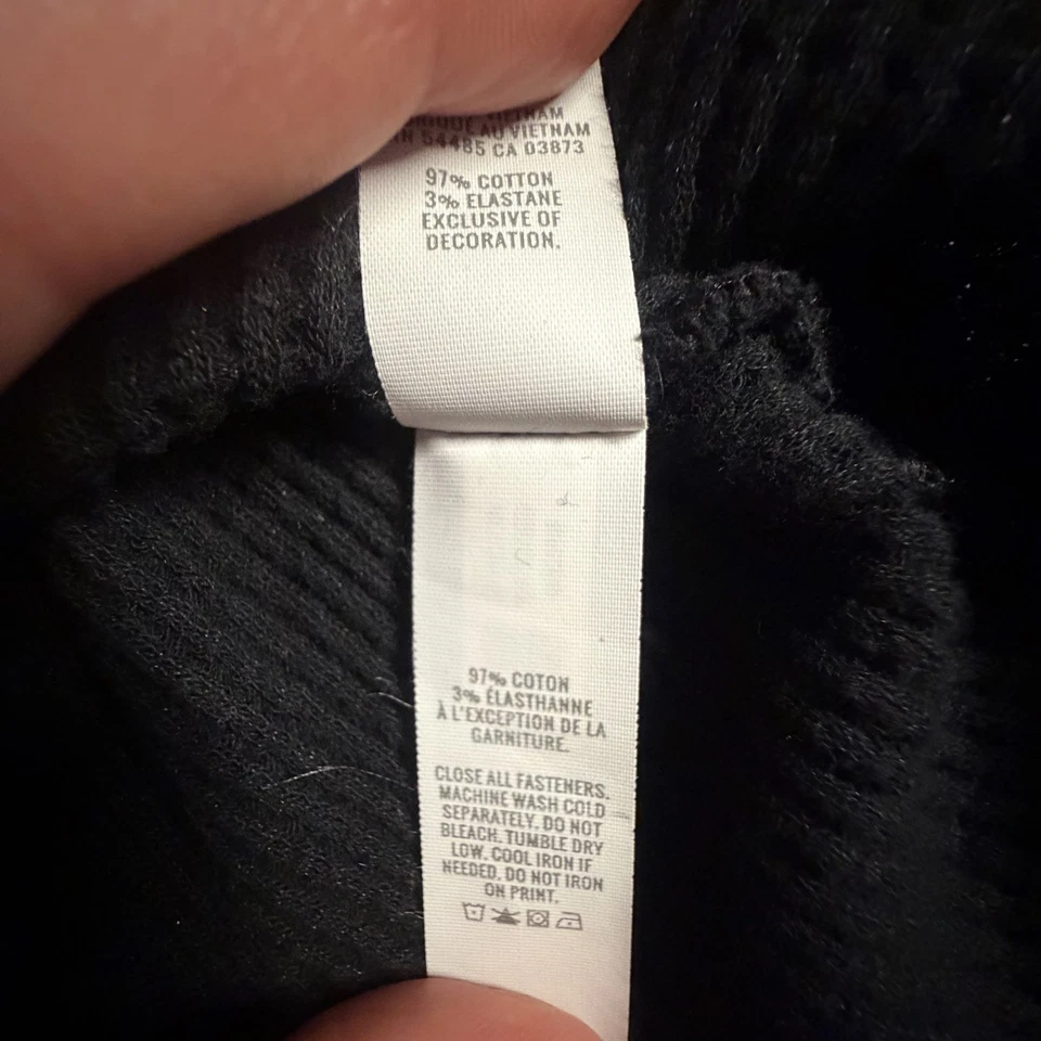 Aerie Offiline тепловой женщин XS черный длинным рукавом вафли трикотажа Henley уютный кабины - Изображение 2 из 4