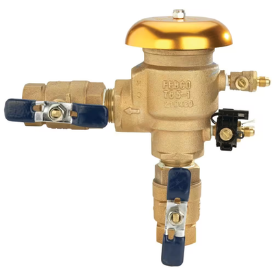 #ad 1 In. Bronze Pressure Vacuum Breaker Backflow Preventer with Quarter Turn Shutof $164.93