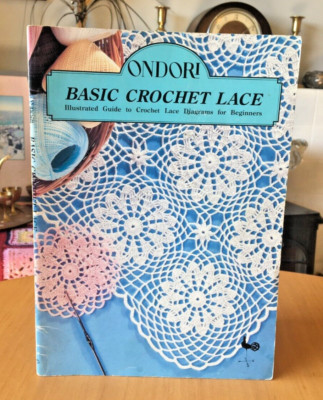 ''BASIC CROCHET LACE'' FOR BEG. BY ONDORI JAPAN 48PAGES TUTORIAL BOOK