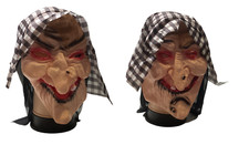 HALLOWEEN NATALE MASCHERA IN LATTICE STREGA BEFANA WITCH LATEX MASK HT581