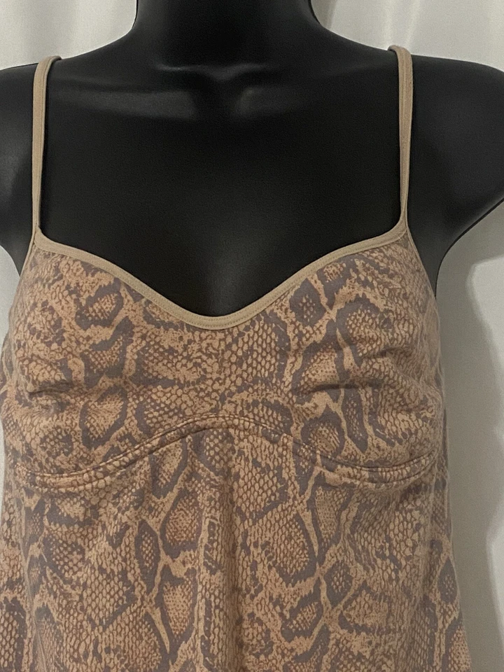 Vestido sin mangas Victoria’s Secret para mujer con aros rosa estampado de piel de serpiente 36B Foto 3 de 4