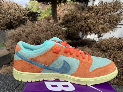 Nike SB Dunk Low Noise Aqua Emerald Rise Orange DV5429-800 Men's