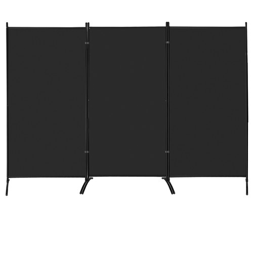 Partition Room Dividers 3 Panel Folding Privacy Screen 6Ft Wall Divider Black - Picture 21 of 24