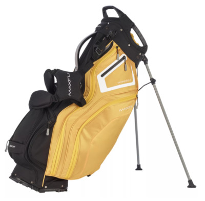 Maxfli Honors+ Golf Club Stand Bag - 14-Way Divider - Black and Yellow