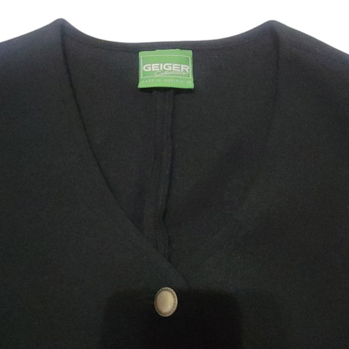 GEIGER Weste Jacke Schurwolle schwarz Knopfleiste Made in Austria - Bild 5 von 10