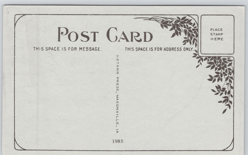 Postkarte Communicate National Postcard Week 1985 Masonville Iowa Flugzeug Schiff - Bild 2 von 2
