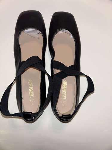 DREAM PAIRS scarpe basse donna Revona zeppa bassa cinturino alla caviglia taglia US 8 - Foto 5 di 6
