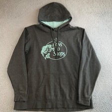 Bass Pro Shops Hoodie Mens XL Gray Johnny Morris Pullover Pocket Graphic Logo