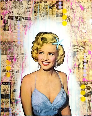 MARILYN MONROE Original Painting Frederick s Of Hollywood Lingerie Modern Art