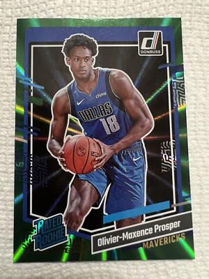 2023-24 Donruss #241 Olivier-Maxence Prosper Green Laser Holo