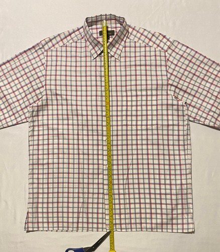 Ermenegildo Zegna Hidden BTN-Down Plaid Pocket Men Shirt 100% Cotton Sz L Italy - Picture 16 of 17