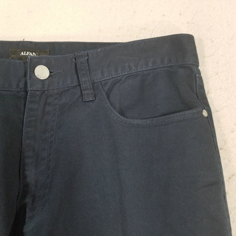 Alfani牛仔裤男式32x32修身直筒蓝色弹力牛仔裤 — 第 4/4 张图片