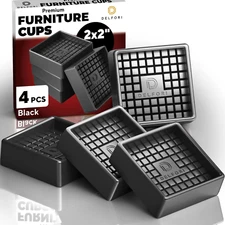 4Pcs Non Slip Furniture Pads - Furniture Cups to Prevent Sliding for Couch Bed