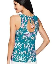 New Lilly Pulitzer Noemi Tank Top Tee Tidal Wave It's Prime Time Tassels Pink S
