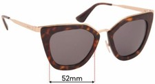 SFx Replacement Sunglass Lenses fits Prada SPR53S - 52mm Wide