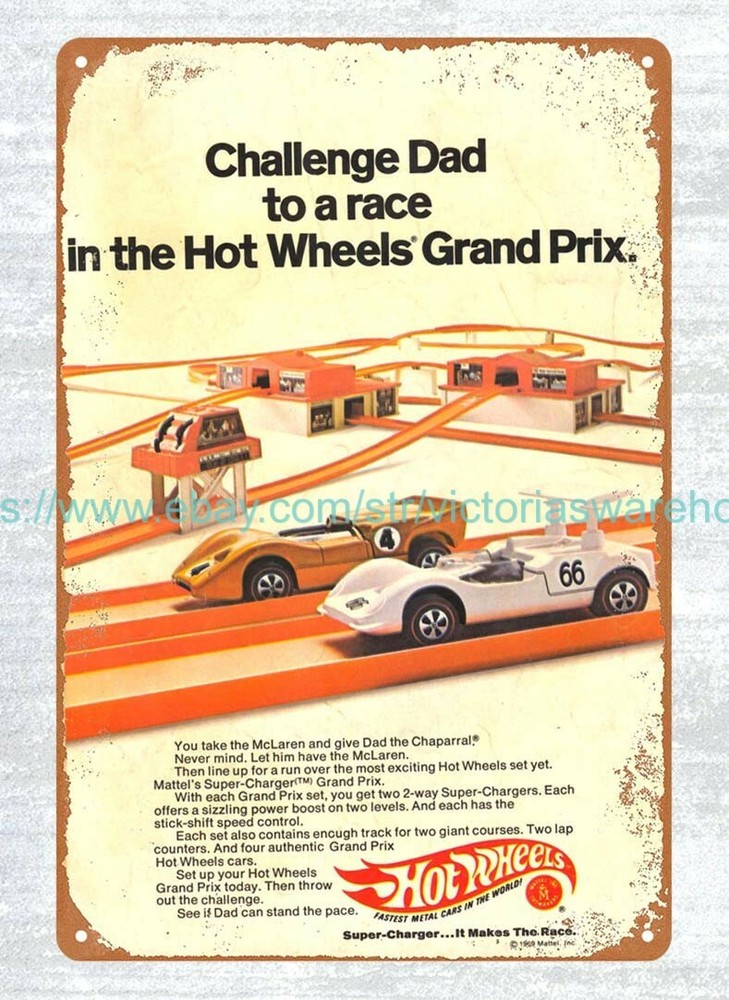 retro metal signs toy cars Grand Prix race metal tin sign