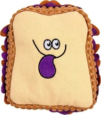 TrustyPup PBJ Soft Plush Chew Guard Dog Toy, Medium,Toys
