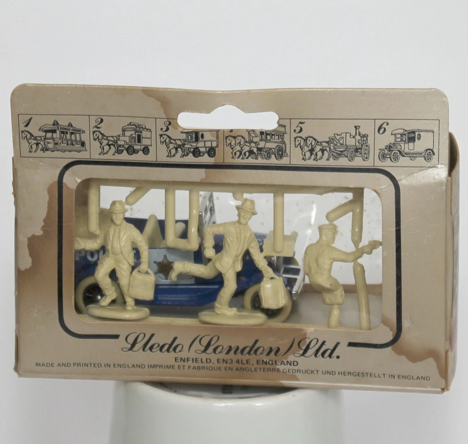 DAYS GONE Blue Police Car White Wheels Lledo DIE-CAST Made In England NOS - Image 2 of 4