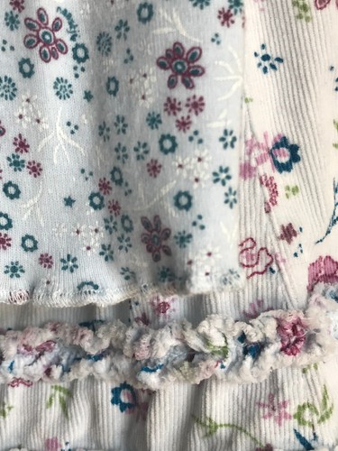 NAARTJIE BLUE CORDUROY LONG SLEEVE DRESS SIZE XL 6 7 EUC FLORAL VTG 100% COTTON - Picture 6 of 6