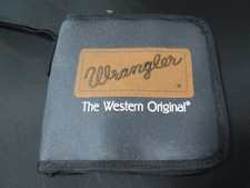GA6 VTG Black Metal Flake WRANGLER The Western Original Zip Around CD Disc Case