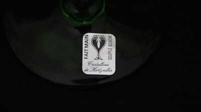 CRISTALLERIE HARTZVILLER fain main お酒 Hartzviller, France, vintage wine glasses, glass, 20th