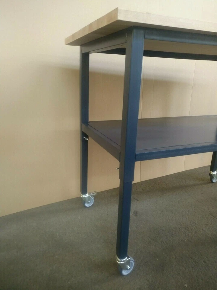Werkbank Werktisch höhenverstellbar Arbeitstisch fahrbar Tisch Räder Rollbar rad - Bild 4 von 4