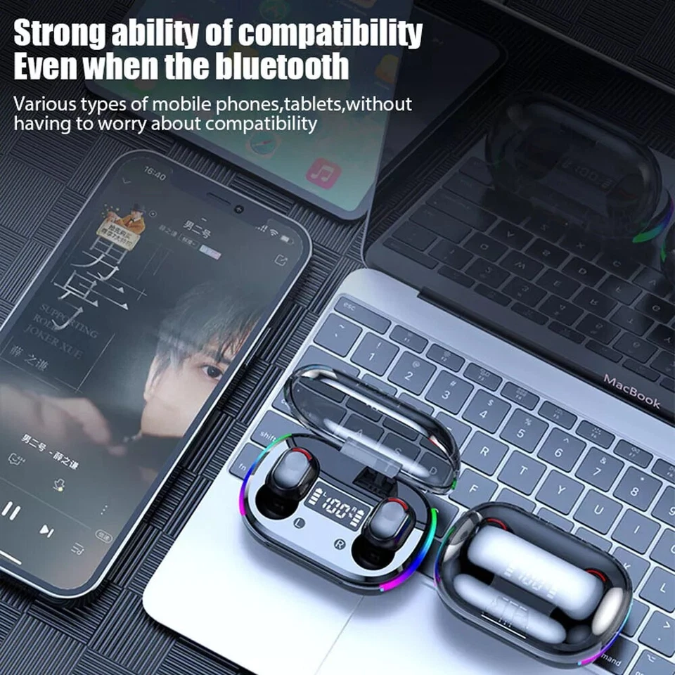 Mini Wireless Earbuds - Earbud Headphones With Digital Display Bluetooth Earbuds - Image 4 of 4