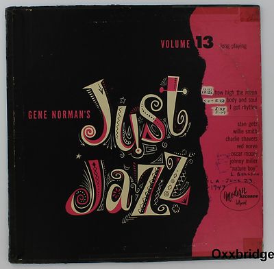 JUST JAZZ 10  Inch CHARLIE SHAVERS 1947 Willie Smith Red Norvo Bebop Vinyl