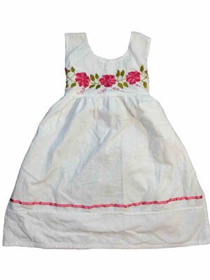 Girls 5T Dress White With Embroider Pink Flowers | eBay Girls 5T Dress White With Embroider Pink Flowers | eBay