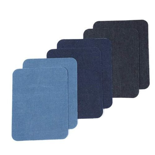12PCS Assorted Iron On Denim Fabric Mending Patches Repair For Denim Jeans OZ - Picture 1 of 11