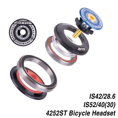 Bicycle Bearing Headset 42mm 52mm 1 1/8"-1 1/2" Tapered Tube Fork to Straight - Picture 9 of 17
