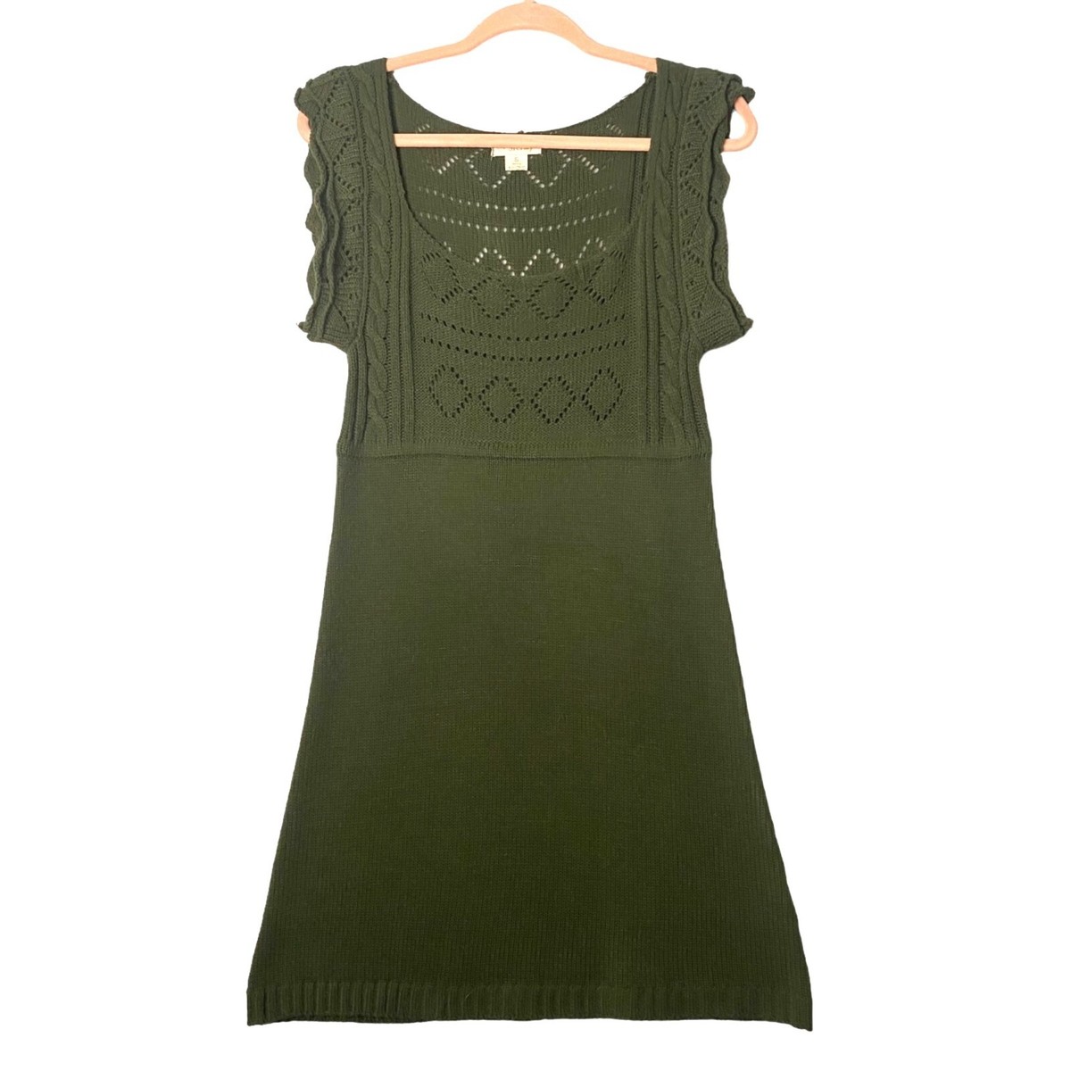green sleeveless sweater dress From A Distance Dress L / Green