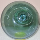 VINTAGE GLASS FISHING FLOATS 5 PC @ 2.5-6.25" GREEN TONES THREE DIFFERENT MARKS — photo 9