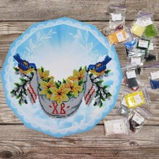 Easter Bead Embroidery Kit Needlepoint Decorative Napkin spv 020