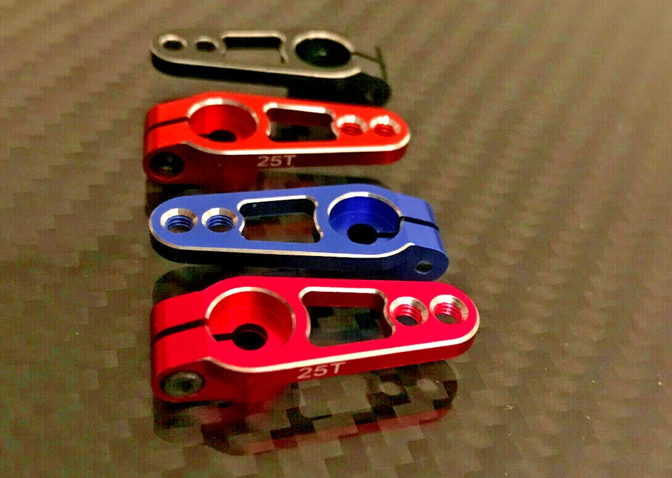 RC Servoarm Servohebel Servohorn Crank 25T Alu 25 Zähne Futuba Savöx MKS CNC - Bild 2 von 4