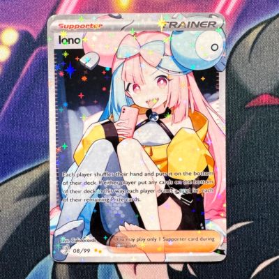 Iono Full Art Pokemon Goddess Story Custom Trading Card Anime