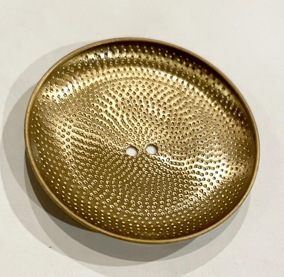 4pcs Round Shiny Copper Hammered Tribal Raised Edge Two Hole Coat Buttons 39mm - Image 4 of 4